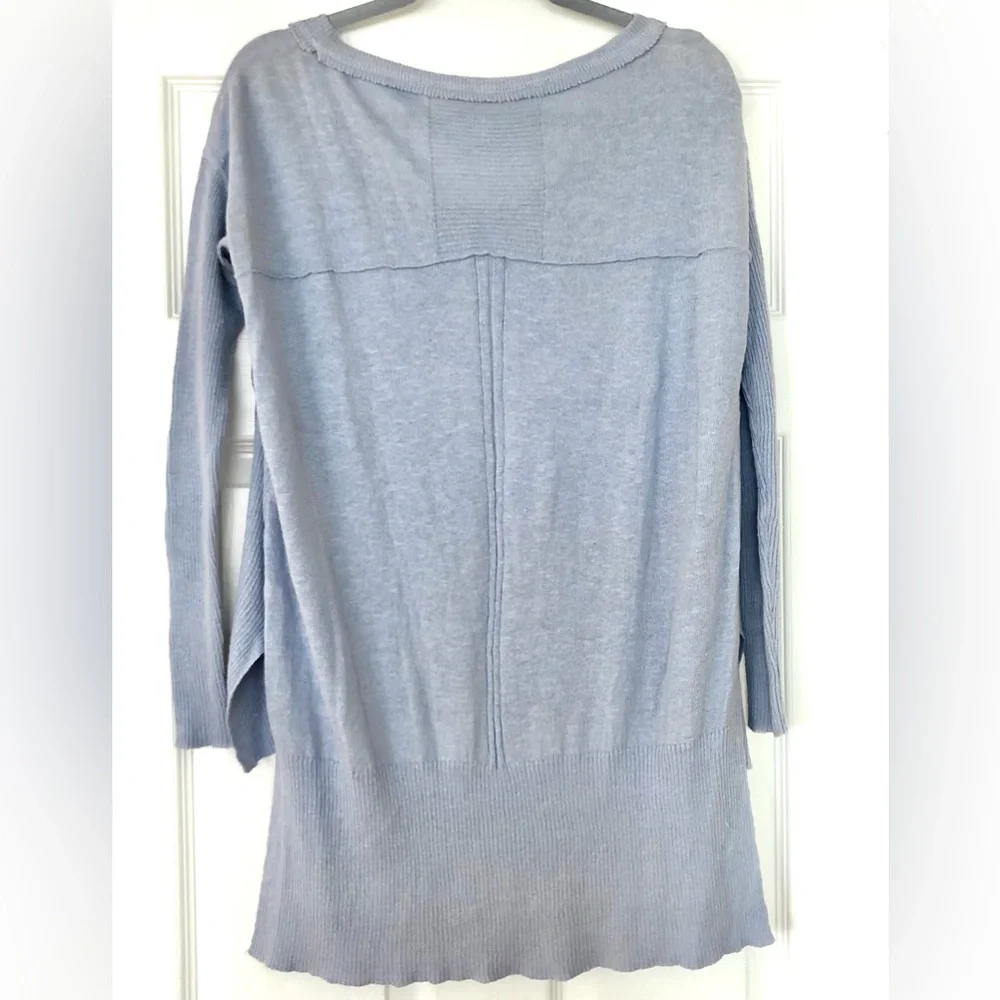 Free People Lace Road Tunic Sweater Pastel Blue